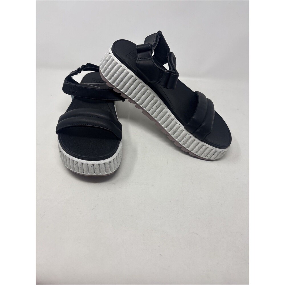 REEF Vista Higher Raya Black White Platform Sandals Women’s Size 9 NWT